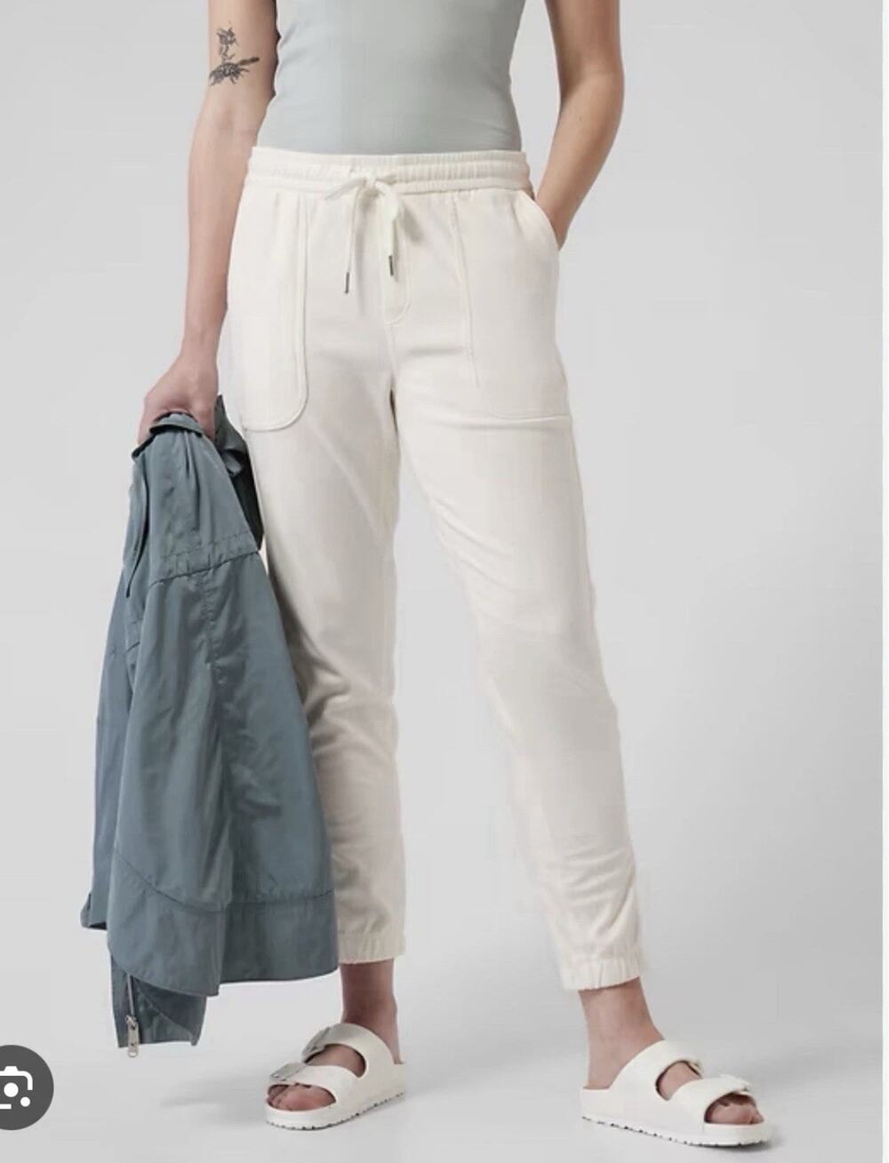 ATHLETA Farallon Jogger Medium Tall Off White